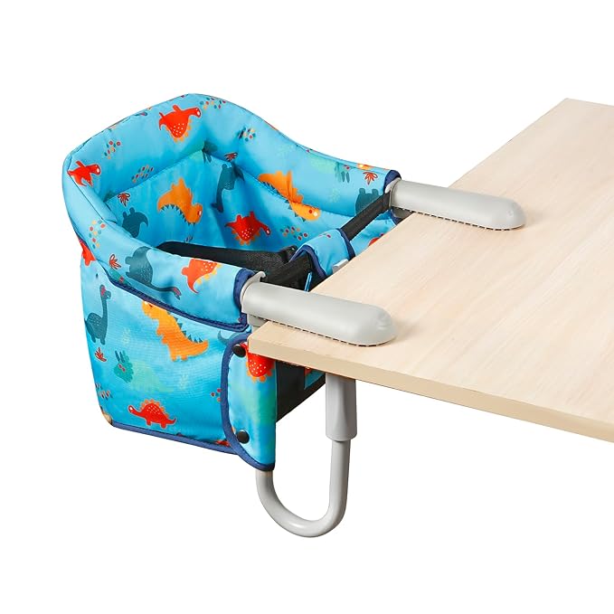 PandaEar Quick Clip On High Chair with Storage Bag, Portable High Chair That Attaches to Table, Hook On Baby Seat for Table