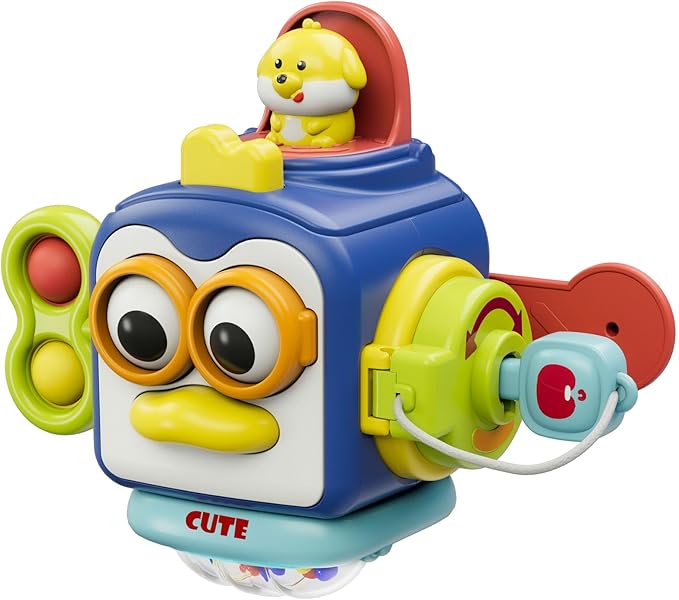 OSIMILY Montessori Toys for 1 Year Old, Baby Toys Travel Activities Busy Board Cube,Sensory Toys for Toddlers 1-3,Fine Motor Skills Educational Toys,Birthday Gift for Baby Aged 6, 9, 10, 12, 18 Months