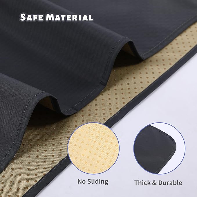 Splat Mat for Under High Chair/Arts/Crafts/Outdoor Picnic Mat, Washable Baby Spill Mat Waterproof Anti-Slip Floor Splash Mat, 51"x 51"Portable Baby Play Mat and Table Cloth-Dark Gray