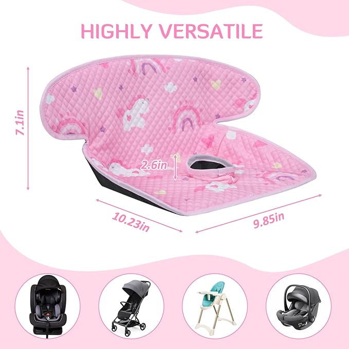 INFANZIA Dry Seat, Car Seat Protector Waterproof Carseat Liner Potty Training Toddlers, Baby and Infants, Piddle Pad for Carseats Strollers (Pink, 2 Packs)
