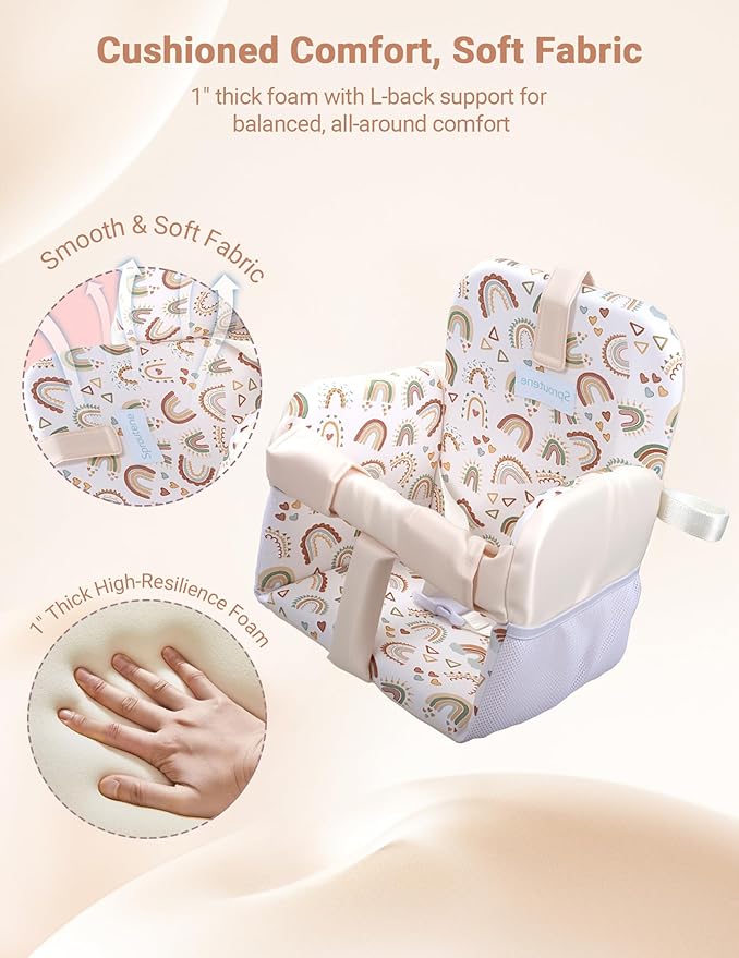 Shopping Cart Cover for Baby Girl and Boy, High Chair Cover for Restaurant, Padded Grocery Cart Seat Cover & Swing Insert for Infant & Toddler, Durable Machine Washable (Cream)