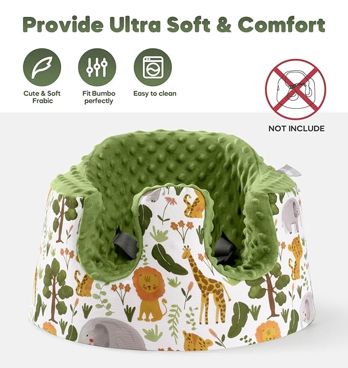 Seat Cover Compatible with Bumbo Seat, Booster Seats Accessories, Soft Breathable Cover for Baby Girl Boy, Cover Only