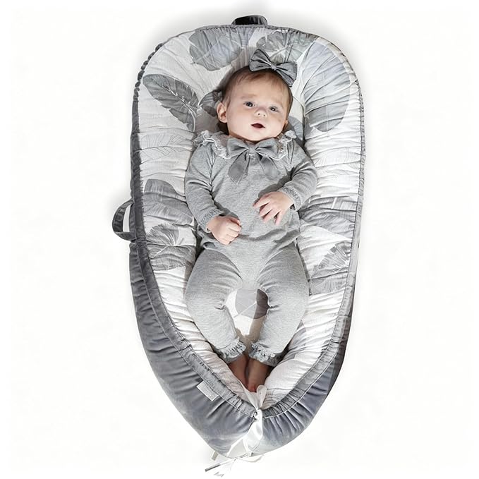 EAQ Baby Lounger, Infant Lounger for Newborn,Portable Baby Nest Cover Breathable & Soft, Newborn Essentials