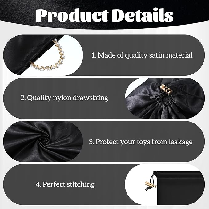 10 Pcs Game Toy Storage Bag with Drawstring, Multi Purpose Foldable Stuff Sack Travel Bags, Pouches for Lightweight Toys, Adjustable Toy Organizer, Foldable Ditty Underwear Bag for Women Men, Black