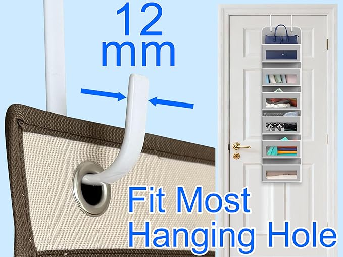 Mars-Rock Over the Door Metal Hooks with Plastic Coating 5.5" Fit 0.5" to 1 3/8" Door 6 Pcs Heavy Duty Single Towel Robe Rack Wreath Bathroom Shower Hanger Shoe Organizer Ironing Board Short White