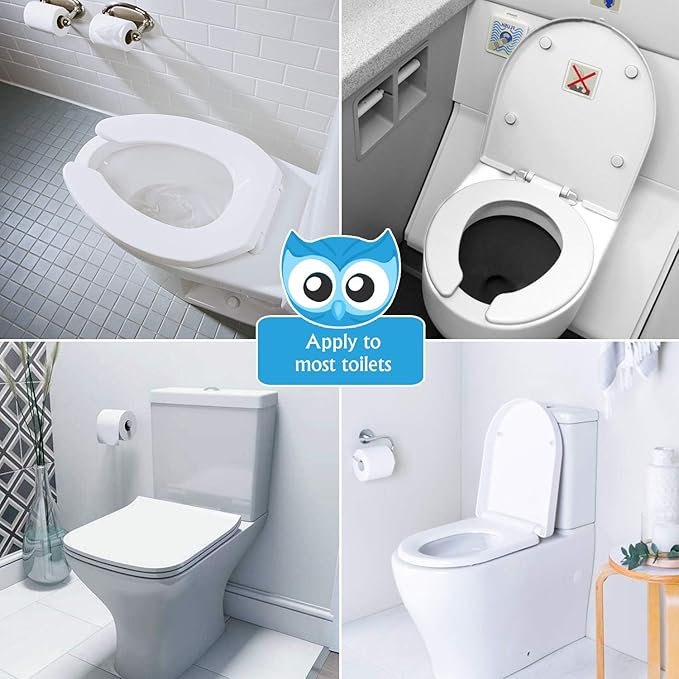Travel Potty Seat for Toddler & Kid, Maliton Portable Potty Seat with Storage Bag, Foldable Potty for Toddler Travel, Non-Slip Potty Training Toilet Seat Cover with Splash Guard (Grey)