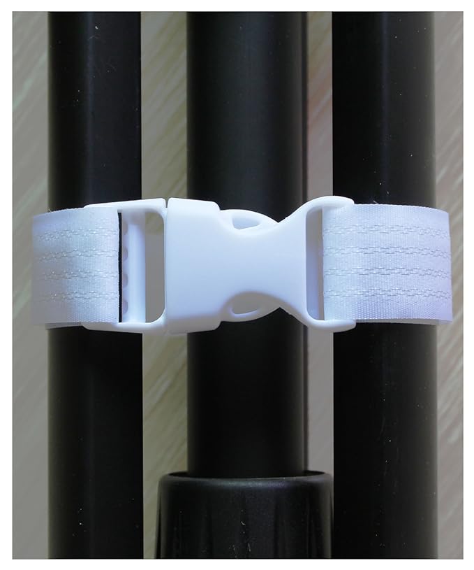Coosin Baby Safety Locks,Handles Child Safety Locks Simple Installation Home Safety Strap Locks Fit Closed Handle Cabinets,Oven, Double Open The Door Refrigerator, Kitchen Door ect... (4 Pack, White)