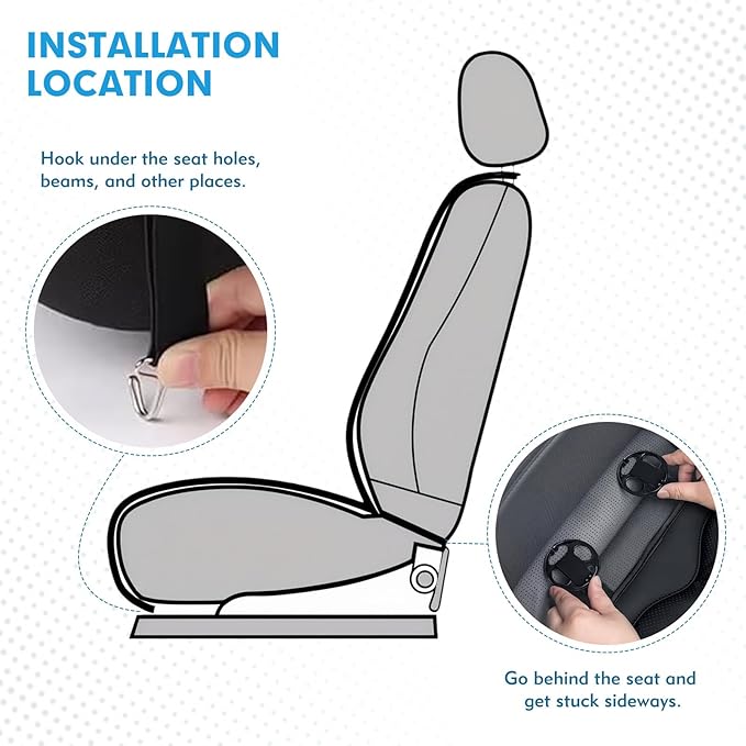 32PCS Car Seat Cover Plum Plate Metal Hooks, 16PCS Plastic Car Seat Chucks and 16PCS Metal Cover Hooks Locking Clips for Installing and Replacing Seat Covers Car Fasteners