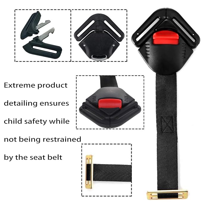 Universal Baby Seat Chest Harness Clip and Child Seat Safety Belt Clip Buckle Universal Replacement for Kids Trend Adjustable Guard