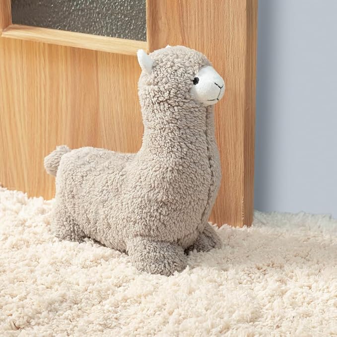 Marwood Cute Door Stopper Decorative Door Stops for Home and Office, Alpaca Weighted Interior Doorstop Fabric Stuffed Animal Door Stopper Floor Decorative