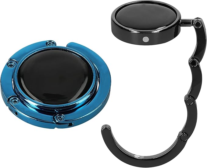 kwmobile Purse Hanger for Table (Set of 2) - Purse Hook for Table - Folding Handbag Hanger - Portable Bag Holder