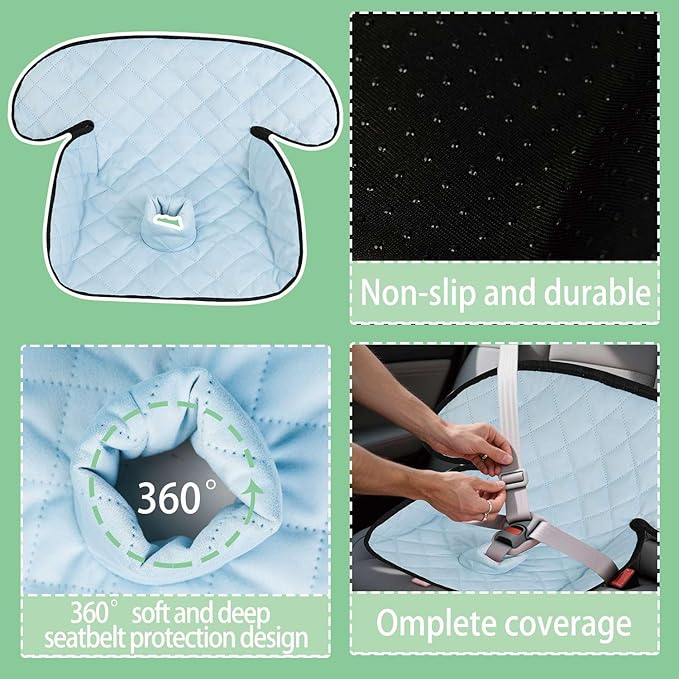 MOOB Waterproof Car Seat Protector - Potty Training Liner for Baby & Toddler, Machine Washable Piddle Pad with Anti-Slip Backing, Universal Fit for Infant Car Seat & Stroller (Blue)