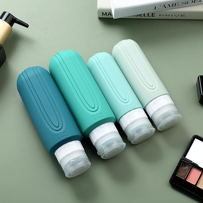 Mrsdry 16 Pack Travel Bottles for Toiletries, Oversize 6oz Silicone Travel Containers, Leak Proof Refillable Liquid Shampoo And Conditioner Travel Essentials