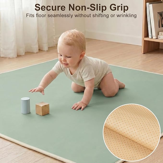Basumee Splat Mat High Chair Mat Waterproof Baby Play Splat Mat for Under High Chair Food Catcher Highchair Mat for Floor Non Slip Bottom