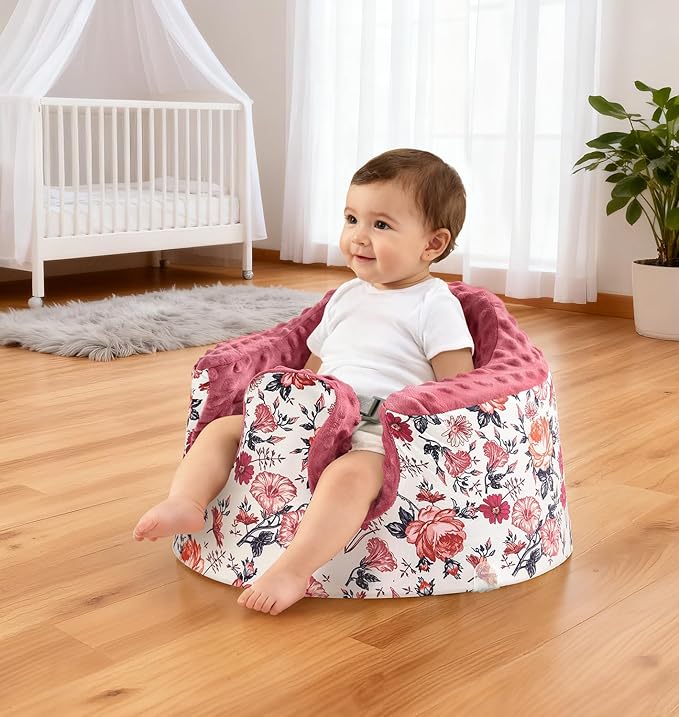 Seat Cover Compatible with Bumbo and Nuby Seat, Booster Seats Accessories, Soft Breathable Cover for Baby Girl Boy, Cover Only