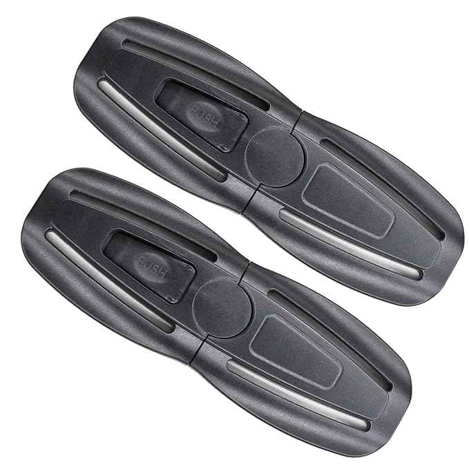 2 Pack Universal Baby Seat Chest Harness Clip Buckle and Child Seat Chest Harness Clip Replacement for Kids Trend Adjustable Guard, Black
