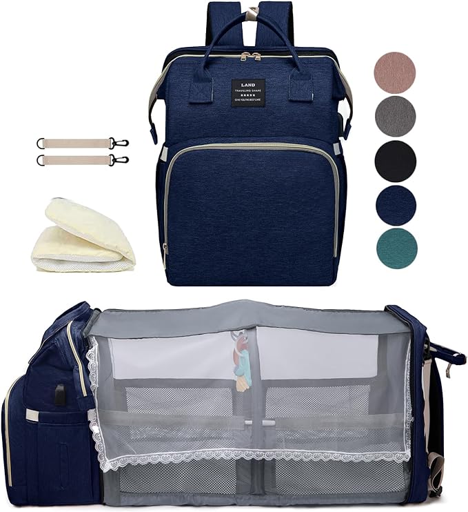 houscly Green Diaper Bag Backpack for Mom: Baby Bags for Boys Girls Toddler Women Men Large Back Pack Diapers Bag Big Travel Pañaleras Modernas Para Bebe Niña Unisex Newborn Essential Baby Registry