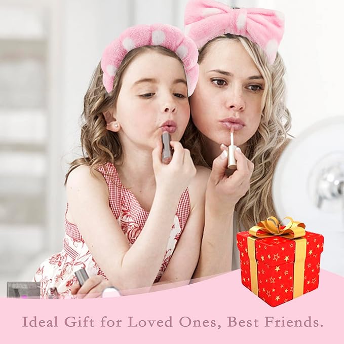 Canitor Spa Headbands Wrist Band Set with Hair Clip Skincare Headbands for Washing Face Non Slip Puffy Makeup Headband Wrist Towel Cute Preppy Teen Girl Birthday Gifts Trendy Stuff