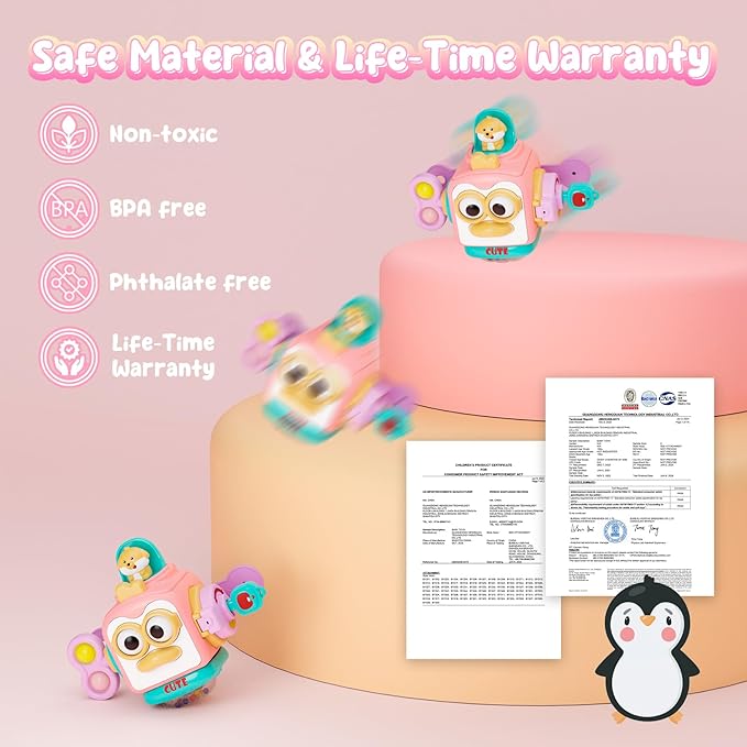OSIMILY Montessori Toys for 1 Year Old Girl, Busy Board Cube for Girls,Baby Travel Sensory Toys for Toddlers 1-3, Fine Motor Skills Educational Toys, Birthday Gifts for 6 9 10 12 18 Girls