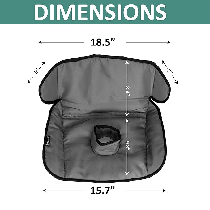Lynmark® 2x Potty Training Car Seat Protector Cover - Waterproof Soft Piddle Pads for Toddlers and Baby Carseat - Travel-Friendly Universal Washable Liner Mat for Spills, Nappy Leaks, Accidents - Grey