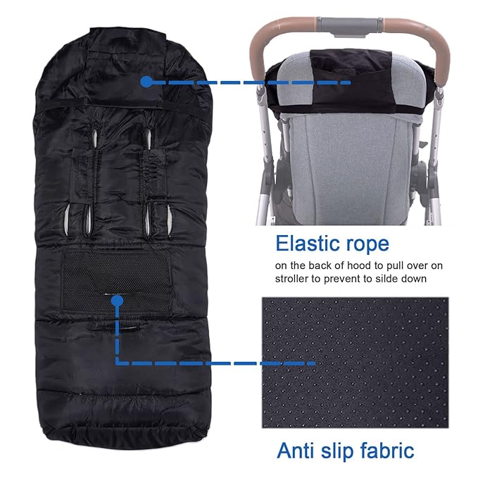 Yobee Waterproof Universal Baby Stroller Sleeping Bag, Warm Footmuff to Protect Baby from Cold and Winter Weather, Multifunction Stroller Blanket Accessories
