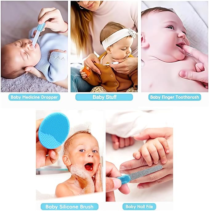 Baby Healthcare and Grooming Kit, Portable Baby Safety Care Set, Baby Essentials kit for Newborn (Blue 20 in 1)