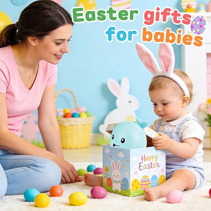 Baby Bath Toys for Kids Ages 1-3, Easter Basket Stuffers for Baby 1 2 3 Year Boy Girl, Whale Bath Toy Sprinkler Light up Bath Toys for Babies 6-12 Months, Toddlers Bathtub Toys Baby Birthday Gifts