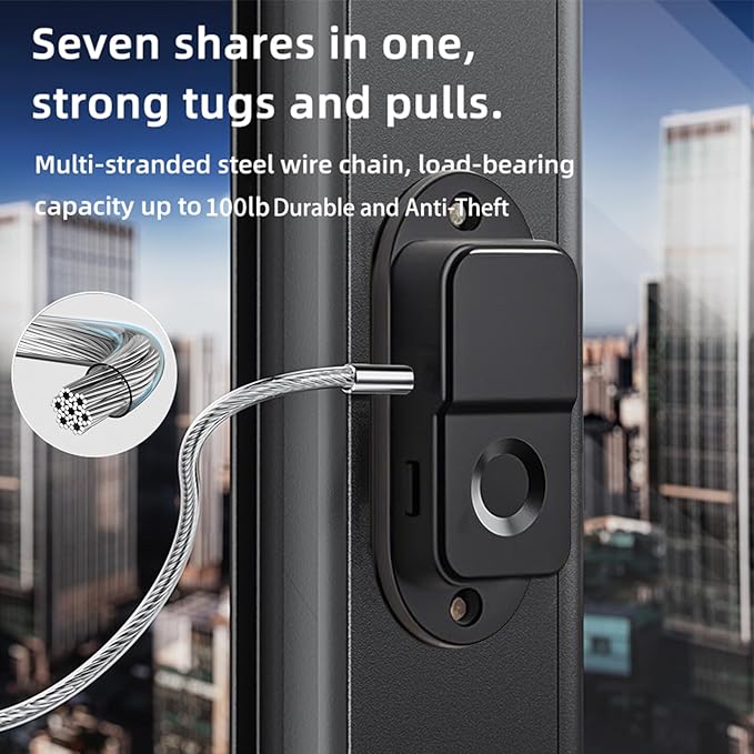 Fingerprint Fridge Lock, Refrigerator Lock with Fingerprint, for Fridge, Cabinet Locks, Drawers, Dishwasher, Toilet and Cabinet Locks Baby Proofing, 3M Adhesive No Drilling (Black)