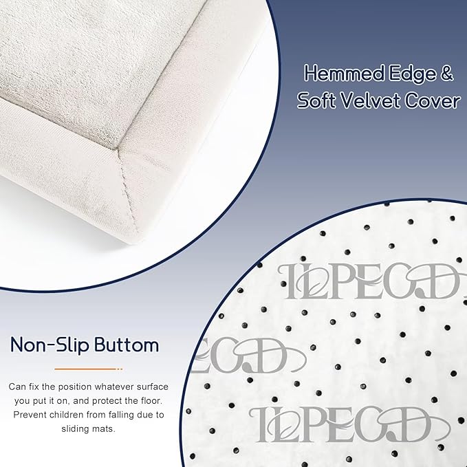 Baby Play Mat for Floor Nursery Rug Muscle Mat Area Rug Playroom Rug 59"x79" Playpen Mat Memory Foam 1.3" Thick Crawling Mat For Babies,Toddlers, Infants, Kids,Cream