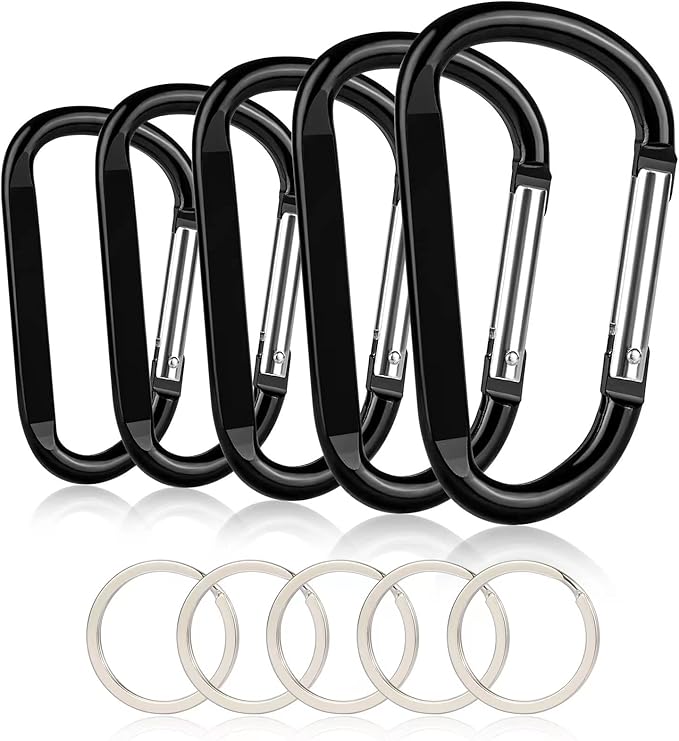 Carabiner Caribeaner Clip,Extra Large 4" Aluminum Carabeaner Keychain Hook,Spring Snap Key Chain Clip