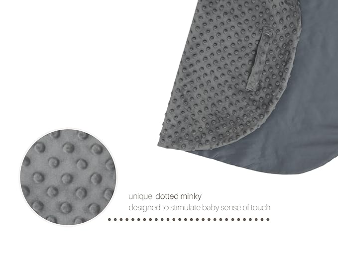 Mila Millie Water Resistant Removable Cover for Newborn Lounger | Minky Sensory Touch Slipcover for Baby Floor Seat | Premium Quality Soft Wipeable Fabric | Hypoallergenic (Stone)
