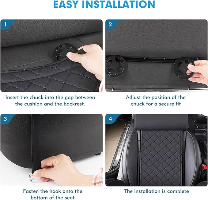 32PCS Car Seat Cover Plum Plate Metal Hooks, 16PCS Plastic Car Seat Chucks and 16PCS Metal Cover Hooks Locking Clips for Installing and Replacing Seat Covers Car Fasteners