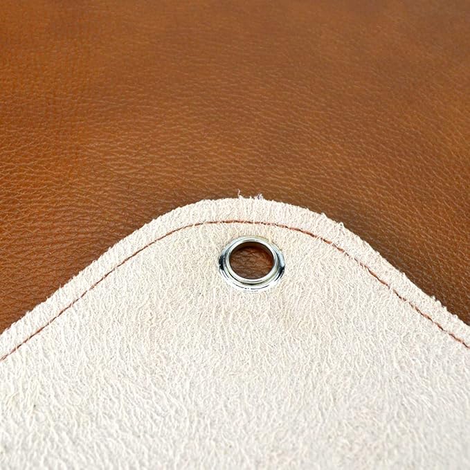 Linkidea Vegan Leather Splat Mat for Under High Chair Floor Protector for Kids - Reusable Infant High Chair Mat Food Splash Spill Mats, Waterproof Portable Picnic Blanket Outdoor Mat (Brown)