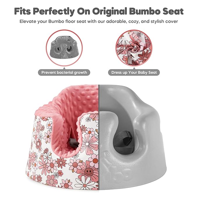 Seat Cover Compatible with Bumbo, Booster Seats Accessories, Soft Breathable Cover for Baby Girl Boy, Cover Only