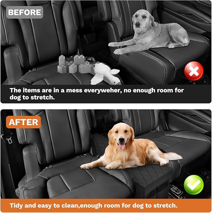 Shademax Car Seat Organizer for Subaru Ascent 2019-2025 2026 Accessories, Ascent Backseat Organizer Car Console Organizer for Kids Toys, Baby Supplies, Dog Toys, Travel Storage Box