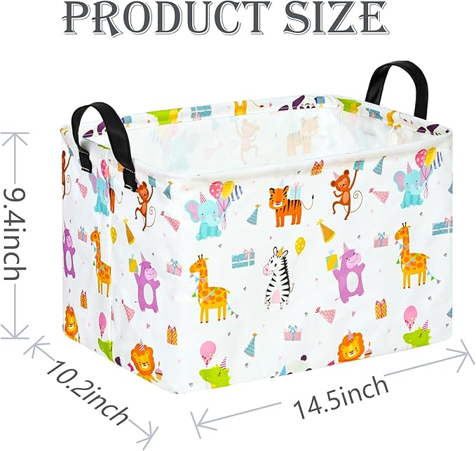 ACMUUNI Rectangle Gift Shelf Nursery Storage Basket Laundry Hamper Storage Box and Bins for Home Clothes with Handles