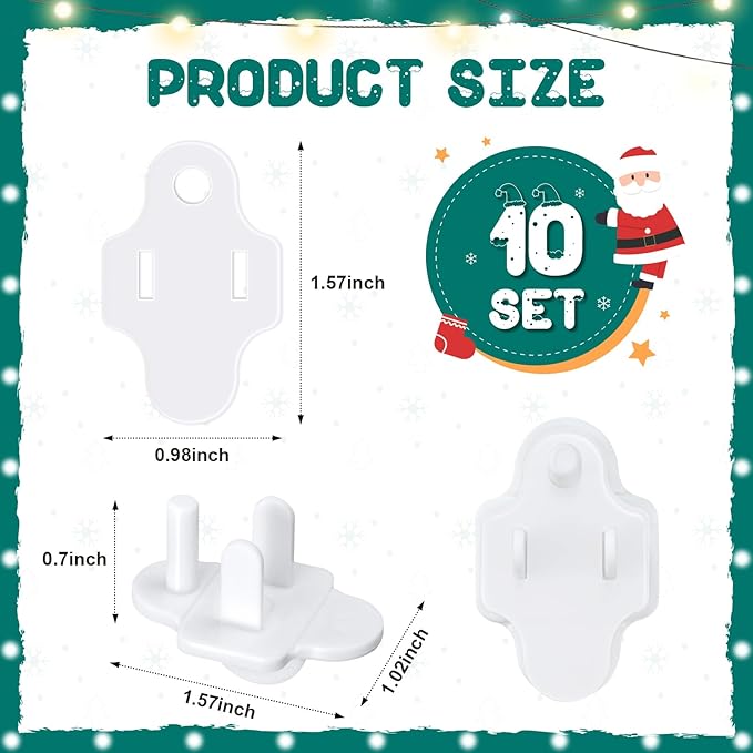 Set of 10 Weatherproof Gaskets and Plug Protector Covers,Outdoor/Indoor Extension Cord Outlet Gasket and Plugs Covers,Waterproof Outdoor Plug Protector for Electrical Outlets,Stop Gfcis from Tripping