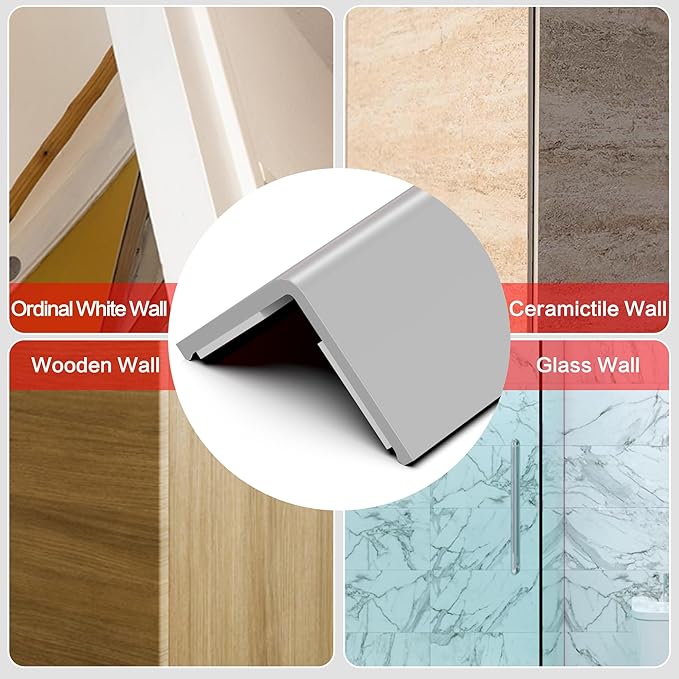 Wall Corner Protector, Walls Edge Protector，Self-Adhesive Wall Corner Guards,PVC Double Side Edge Protector， Furniture Stairs Guard (Gray 2PCS 90cm/35.4in)
