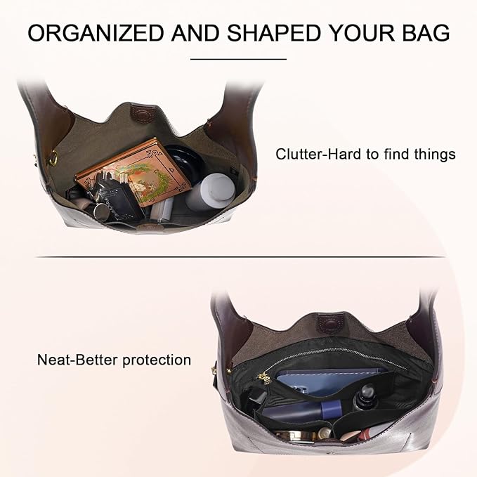 Dupont Paper Purse Organizer Inserts for brooklyn 28 Insert Keeps Tote Handbag（Black）