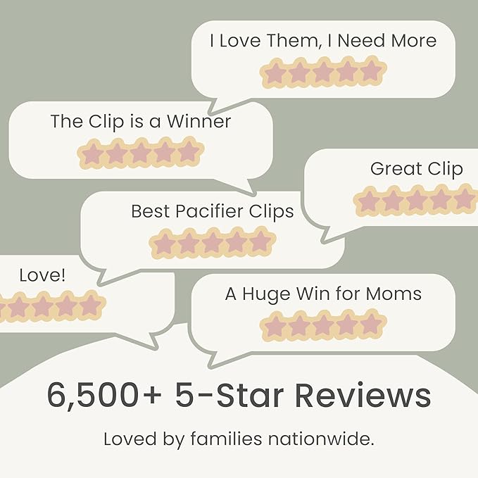 Stadela Baby Pacifier Clip Holder - Girl or Boy Unisex 4 Pack Gift Set – Boho Modern Neutral Brown Yellow White Sage Green Solid Colors (Hayden)