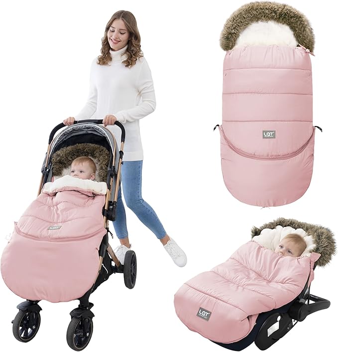 LAT Baby Warm Bunting Bag Universal,Extended and Removable,Stroller Sleeping Bag Cold Weather,Waterproof Toddler Footmuff