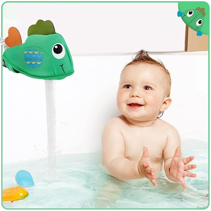Bath Spout Cover for Bathtub, Baby Shower Protector Cover from Bumping Head During Bathing Time, Cute Soft Cartoon Fish Water Faucet Mouth Protecting Cover for Enjoyable Safe Baths Bathroom