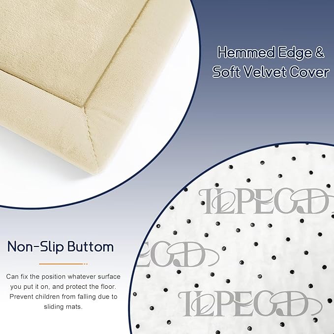 Baby Play Mat for Floor Nursery Rug Muscle Mat Area Rug Playroom Rug 39"x59" Playpen Mat Memory Foam 1.3" Thick Crawling Mat for Babies,Toddlers, Infants, Kids,Light Beige