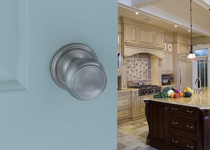 Copper Creek CK2090SS Colonial Door Knob, Dummy Function, 1 Pack, Satin Stainless