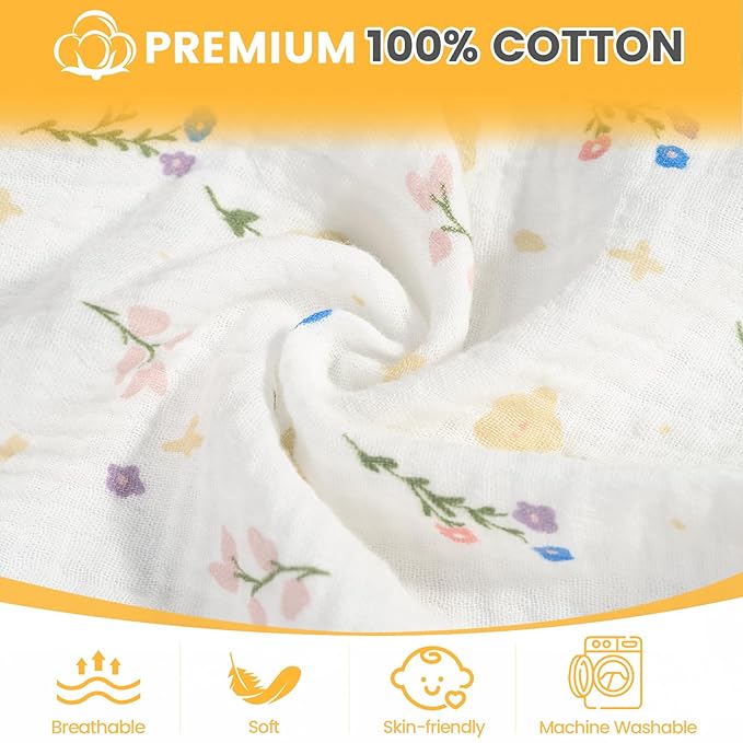 Orzbow Cotton Baby Car Seat Cover, Breathable Car Seat Canopy for Girls Boys with Mesh Window, Lightweight Baby Carrier Cover for Wind, Dust, Sun and Insects Protection, Universal Fit, White