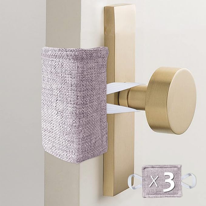 Door Silencer Baby Door Cushion, Door Latch Cover Quite Closer Universal Fit for No More Noise Sleep Doors - 4 x 3 Inches, Mauve Shadows, Set of 3