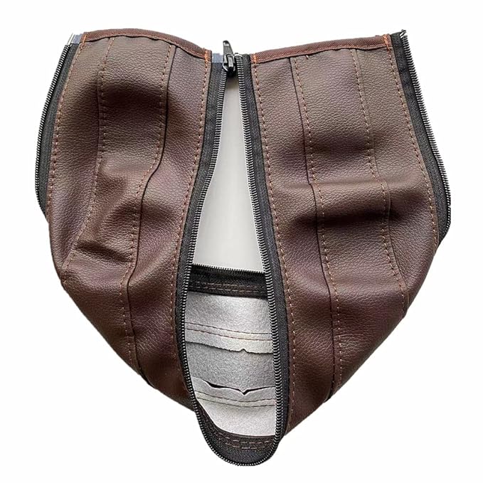 MINILUJIA Removable Zipper PU Leather Bumper Handlebar Sleeve for Baby Stroller Dust-Proof Cover Armrest Bumper Protect Case Specifical for Babyzen yoyo (Chocolate)