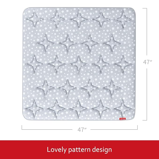 Baby Playpen Mat 47" X 47", One-Piece Crawling Mat Non Slip Padded Baby Mats for Playing 47x47 Inches, Baby Playmat Floor Mat for Babies, Toddlers