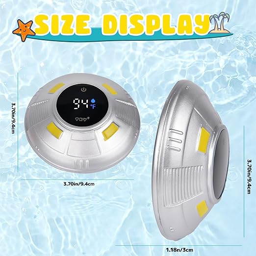 Baby Bath Thermometer with Floating Toys - Digital Water & Room Temperature Monitor, Rechargeable Thermometer with Alerts for Newborn Bath Essentials, Infant Safety