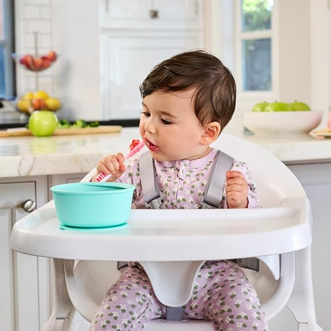 Munchkin® Gentle Dip™ Baby Spoons for Self Feeding and Baby Led Weaning, 6 Pack, Blue/Green/Pink/Purple